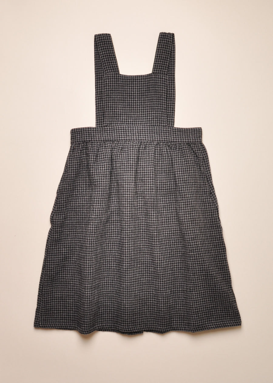 GINGHAM PINAFORE DRESS