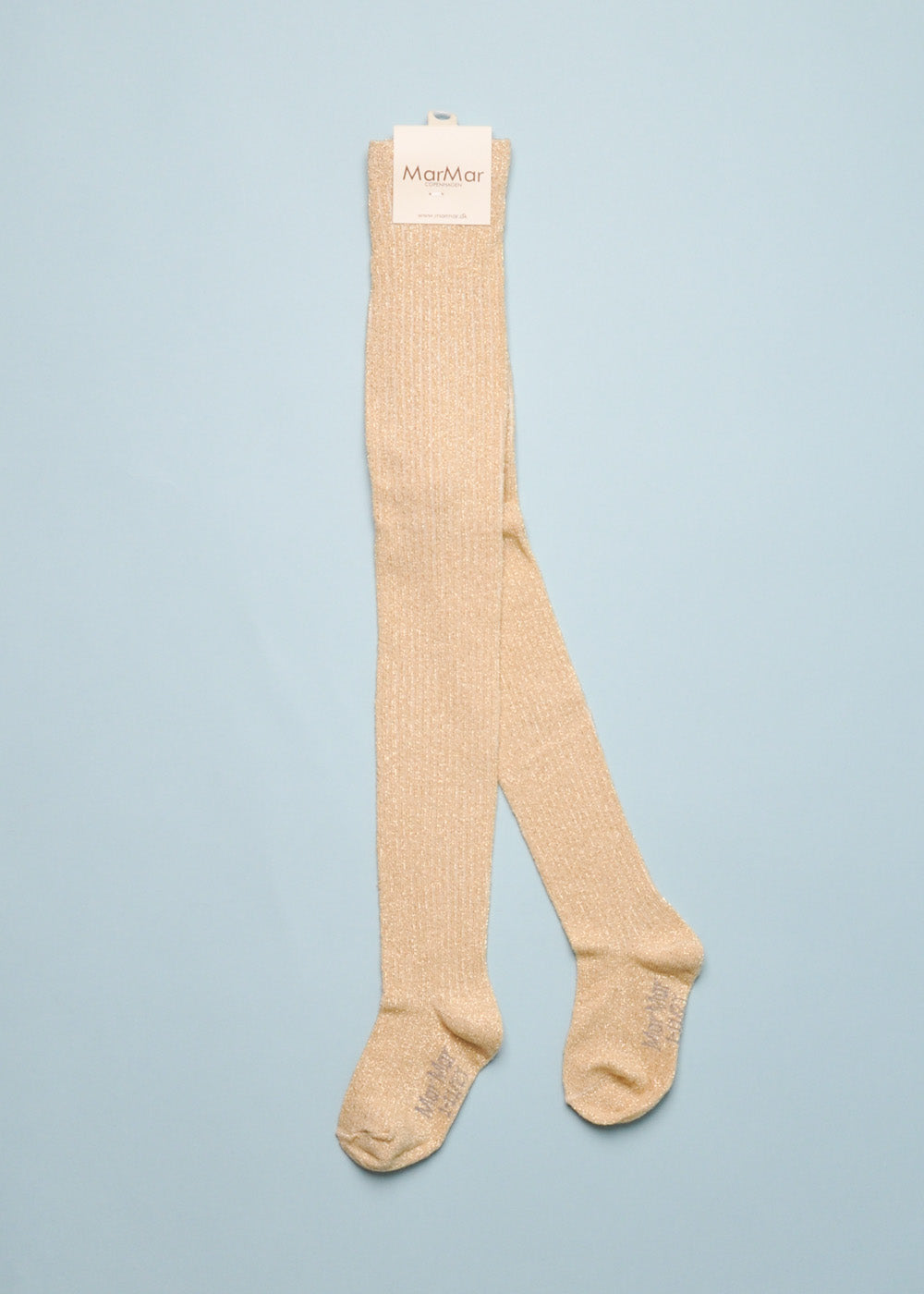 RIBBED TIGHTS - GOLD LUREX