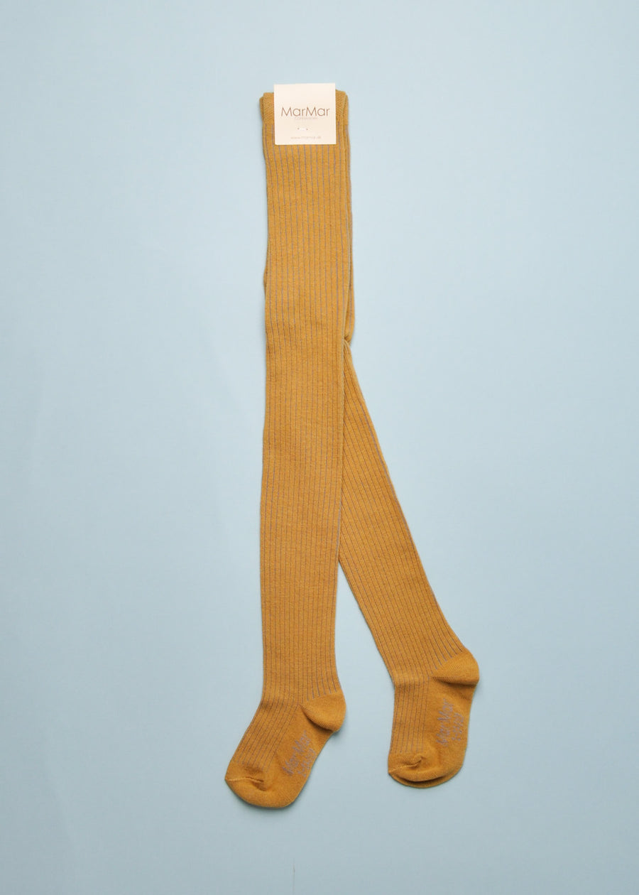 RIBBED TIGHTS - AMBER