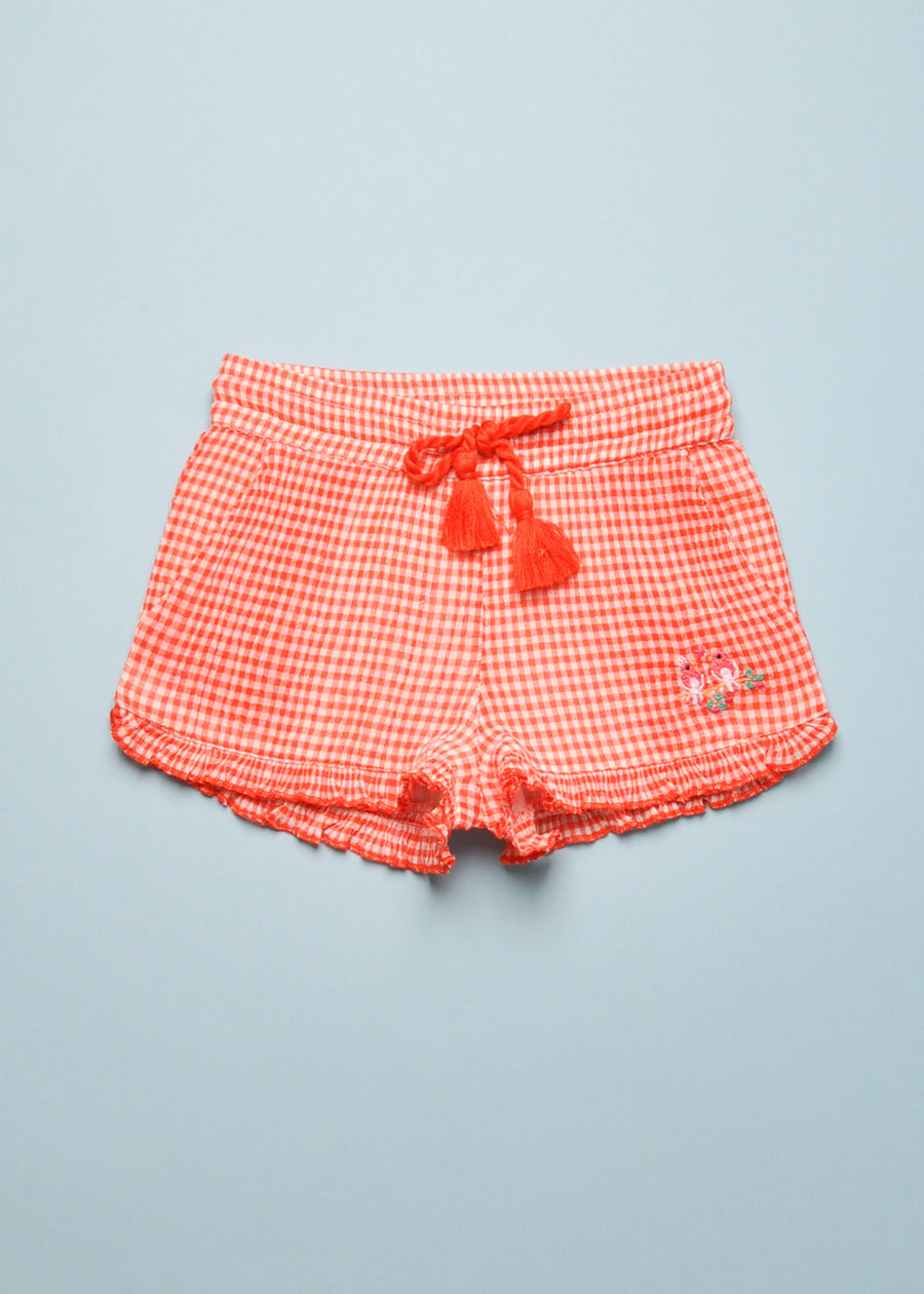 GAUZE GINGHAM SHORTS