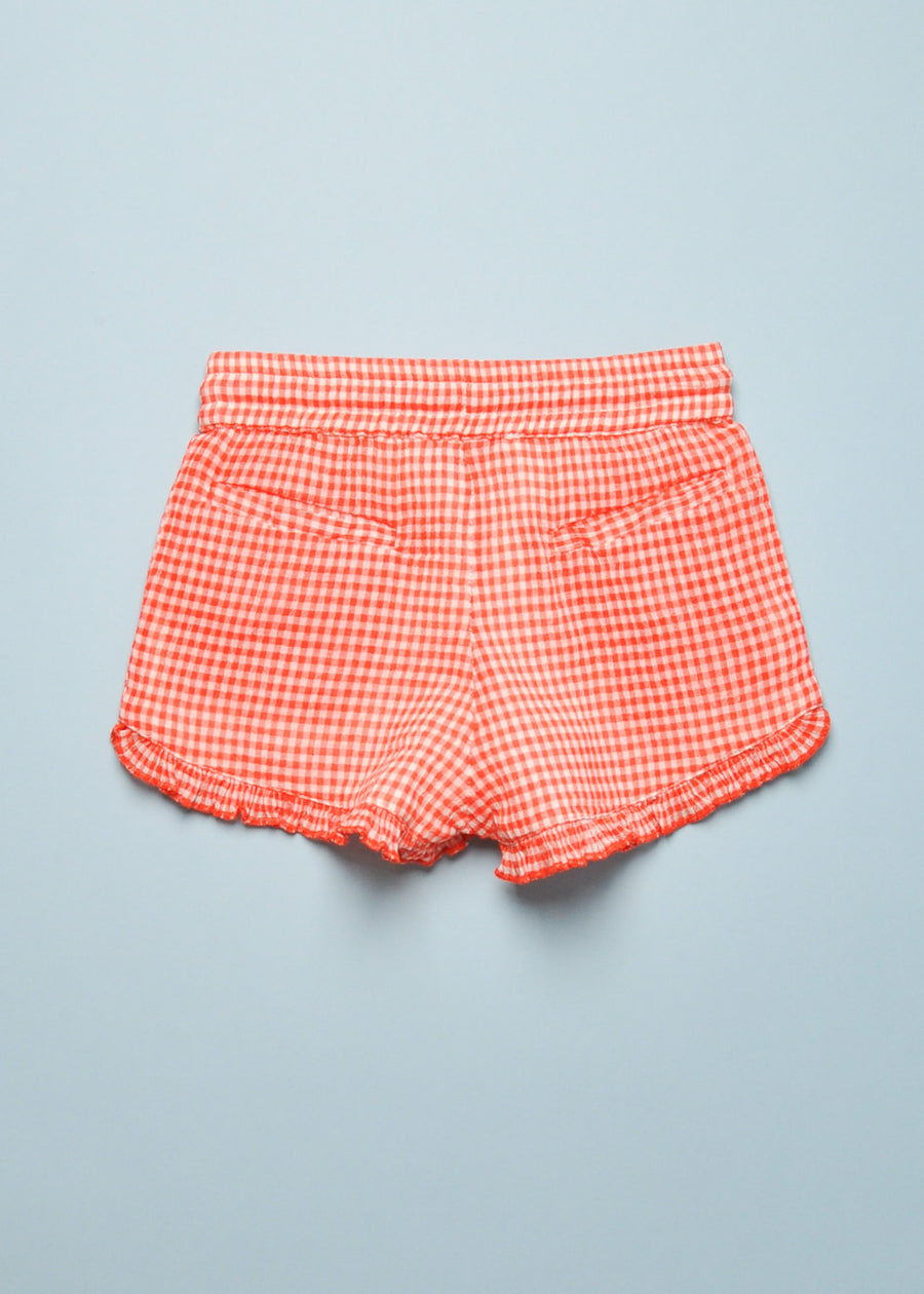 GAUZE GINGHAM SHORTS