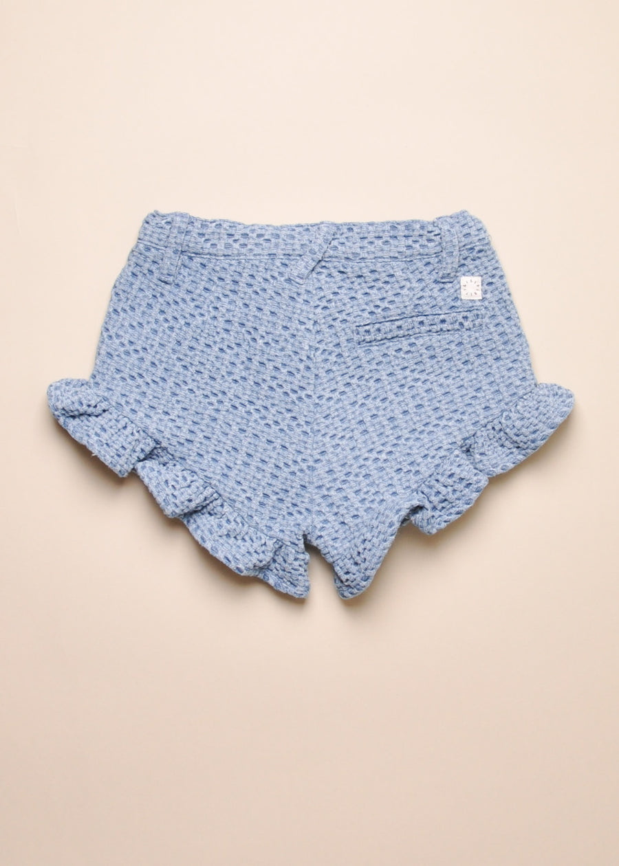 DENIM RUFFLE SHORT