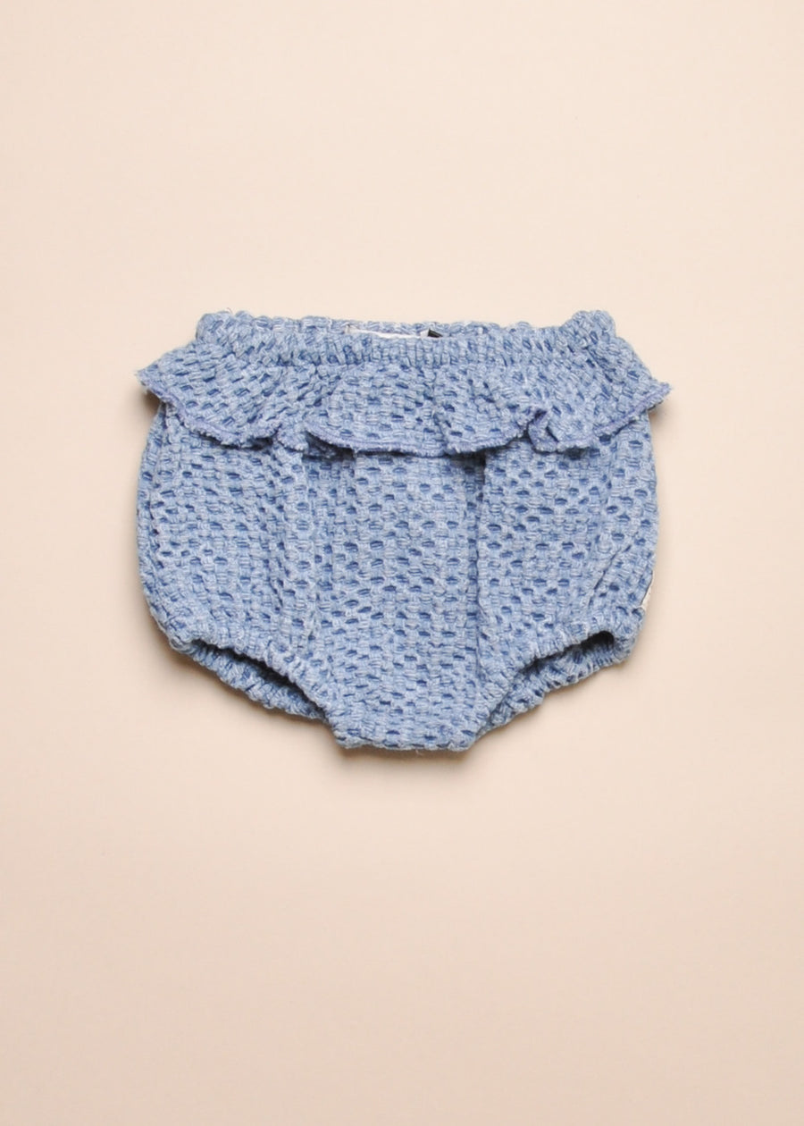 DENIM RUFFLE BLOOMERS