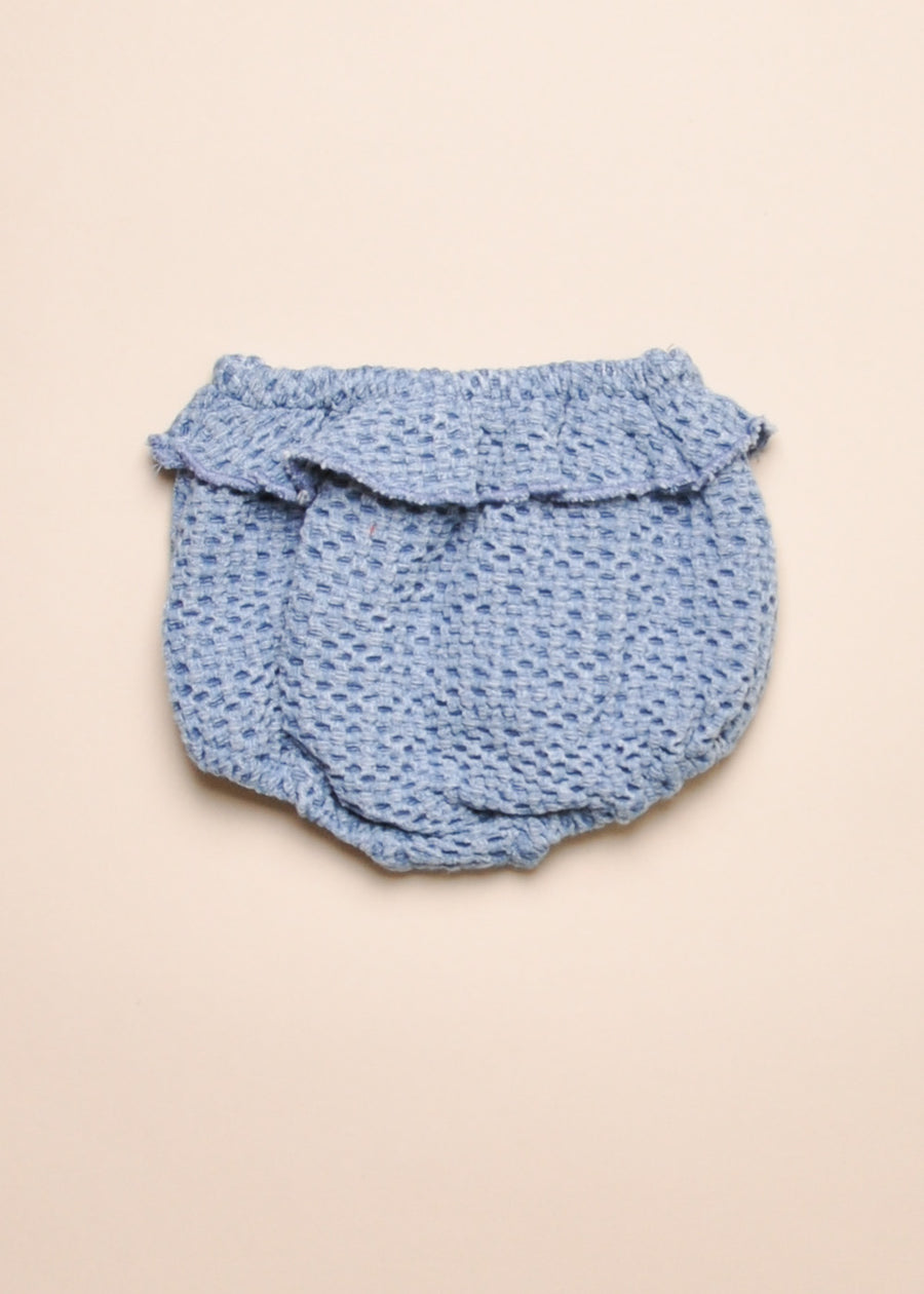 DENIM RUFFLE BLOOMERS