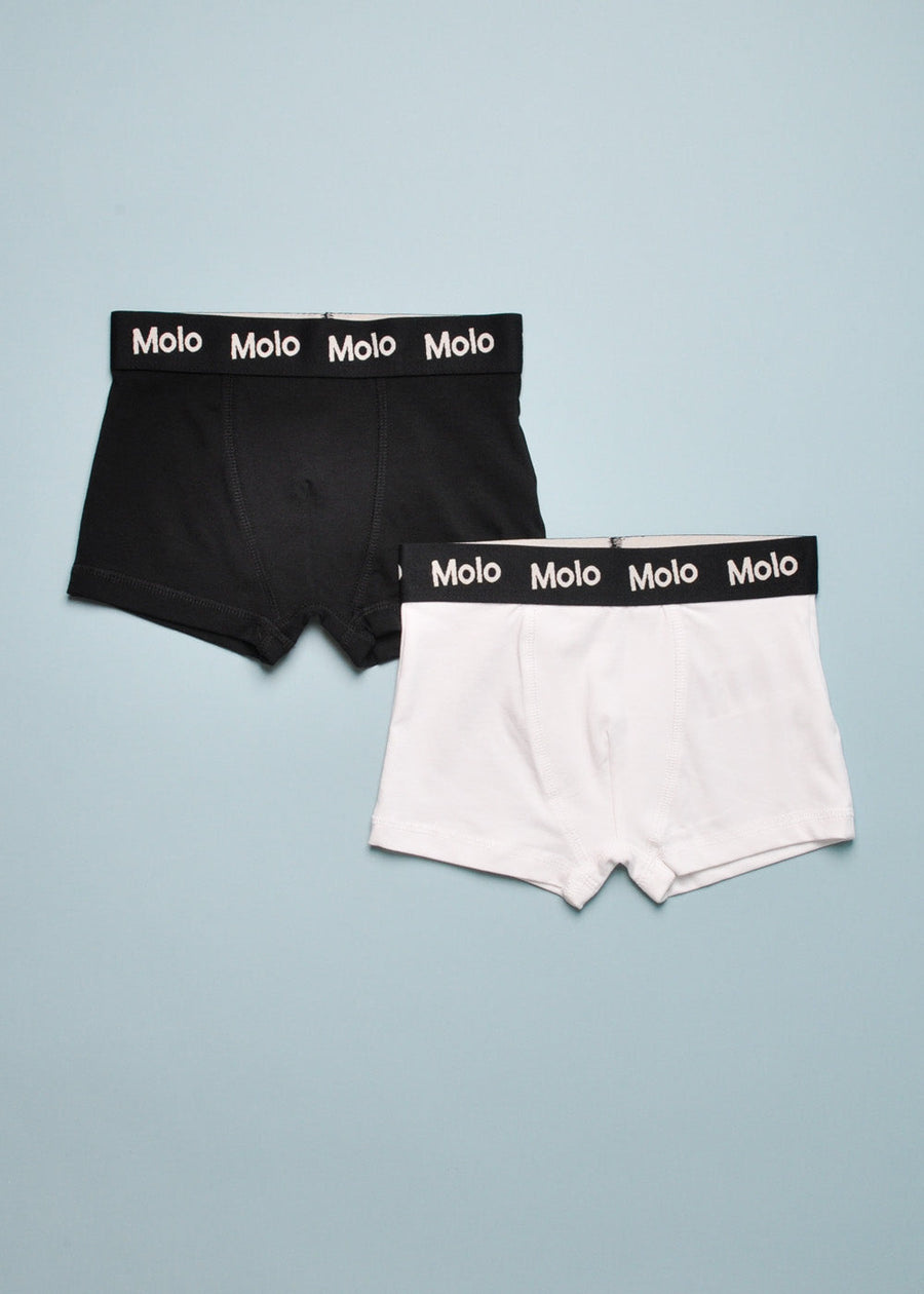 JUSTIN BOXERS - 2 PACK - BLACK/WHITE