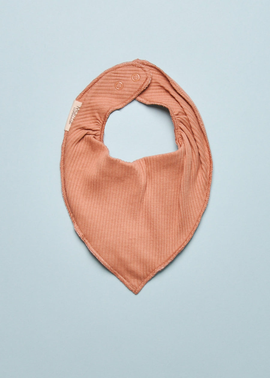 RIBBED SNAP BIB - SOFT HAZEL