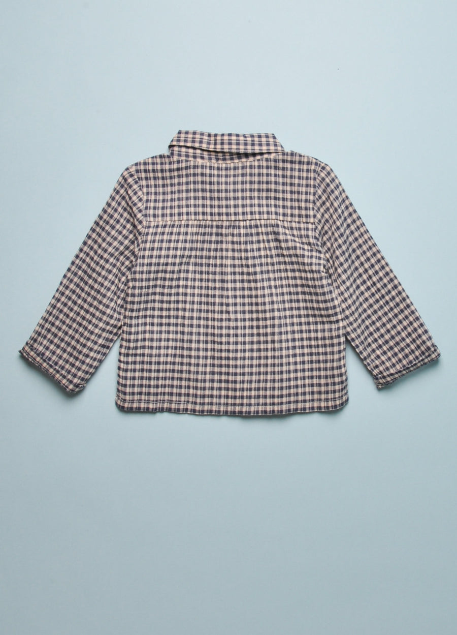 KURTA SHIRT - BLUE GINGHAM