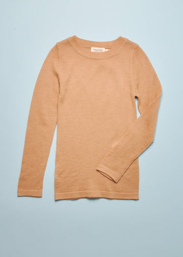TANNE MERINO SWEATER - LIGHT BROWN