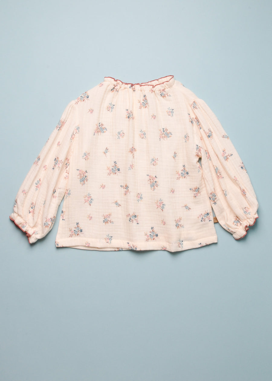 FLORAL GAUZE BLOUSE