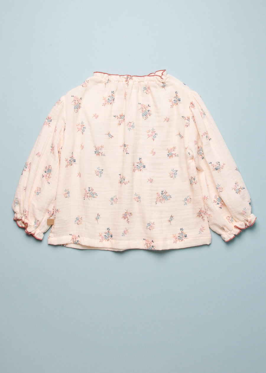 FLORAL GAUZE BLOUSE