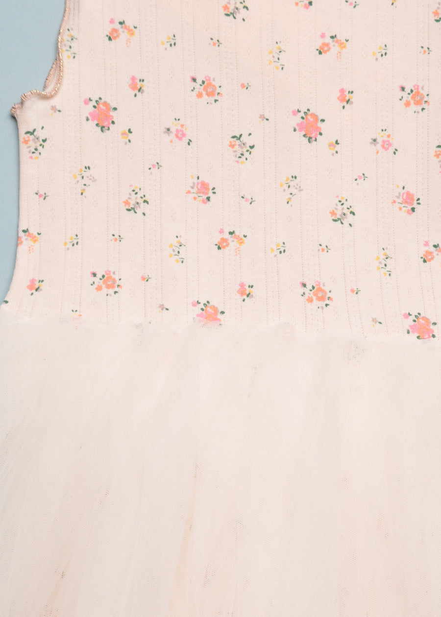 VINTAGE FLOWER TUTU DRESS - IVORY