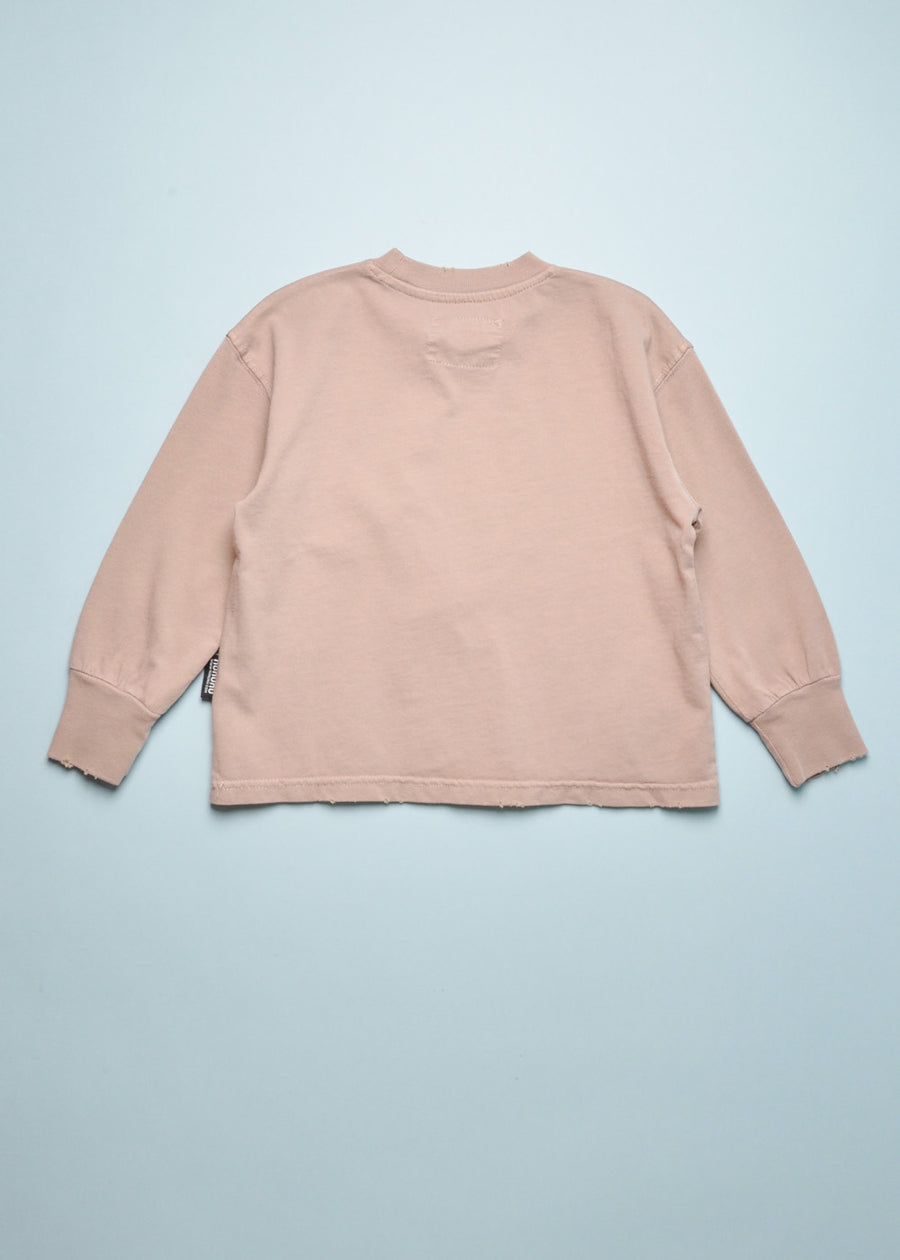 DISTRESSED TRIM SHIRT - STONE