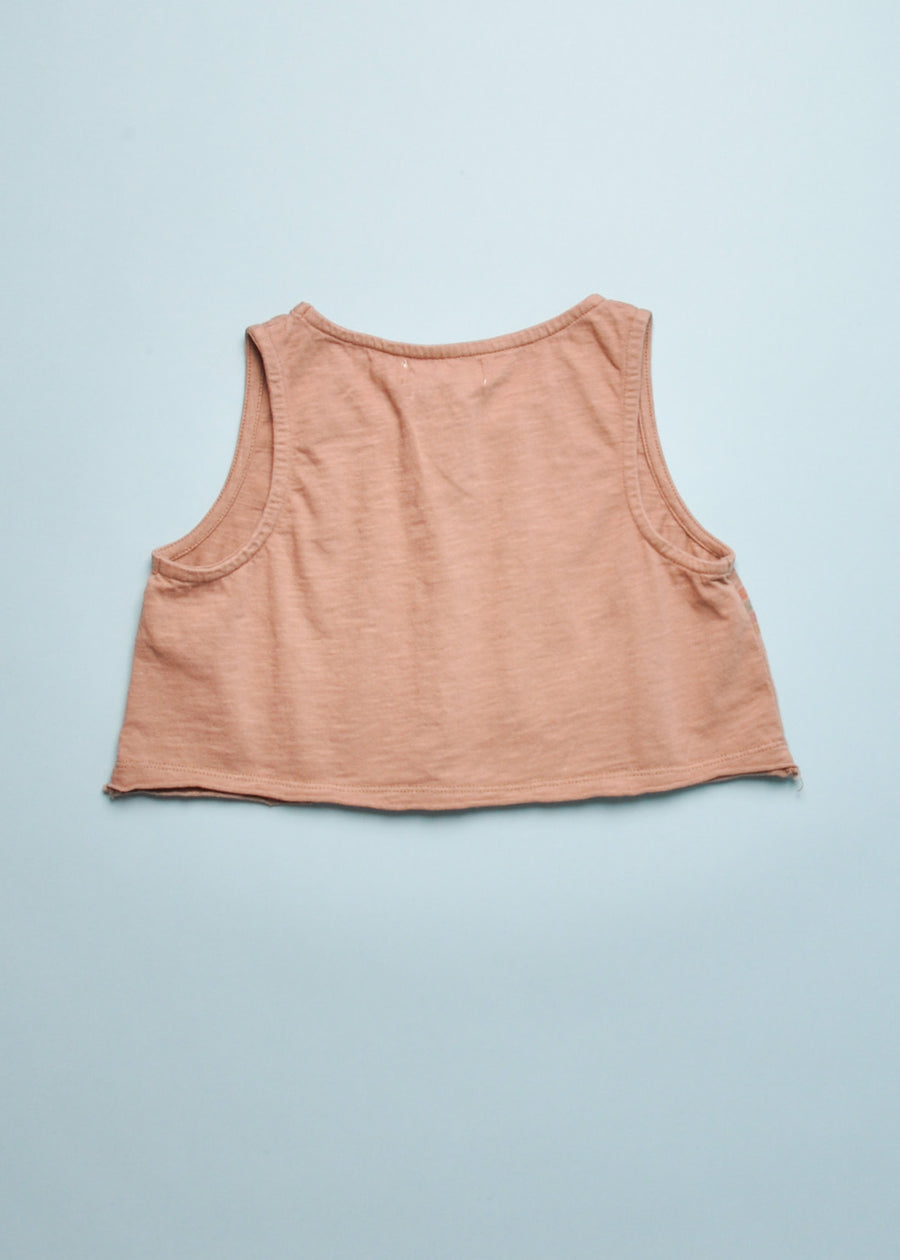 CROP TANK - BROWN LINES