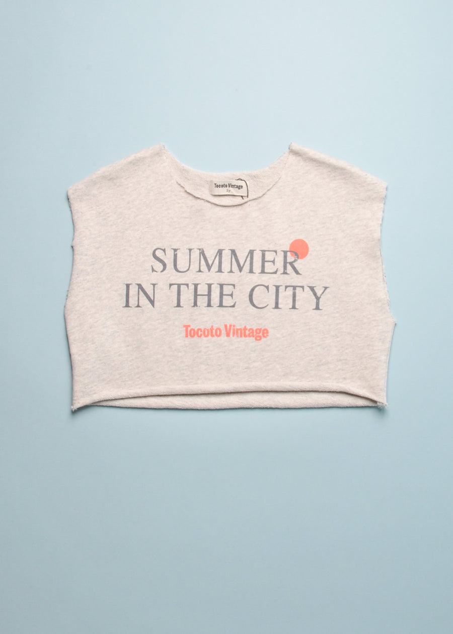 SUMMER IN THE CITY CUT-OFF SWEATSHIRT