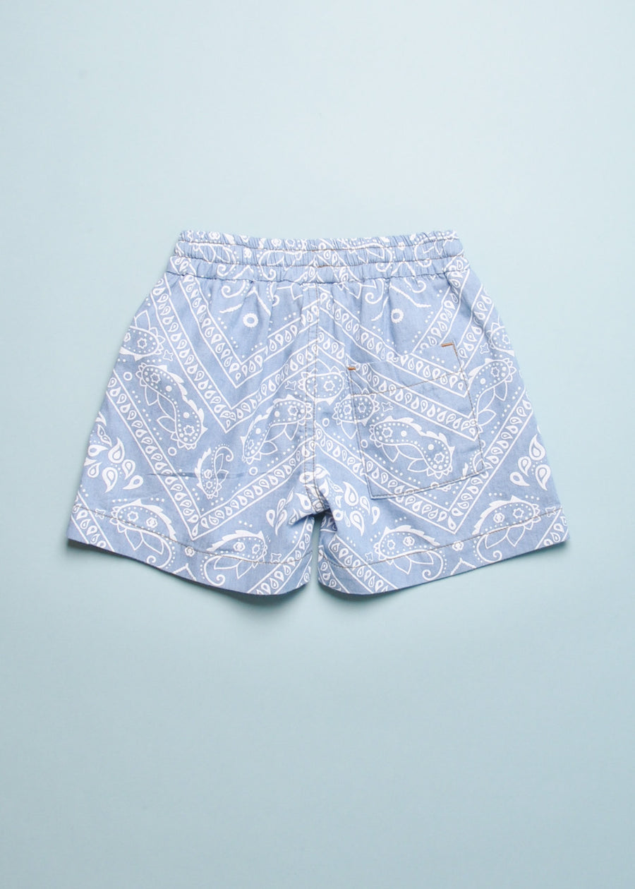 BANDANA CHAMBRAY SHORTS