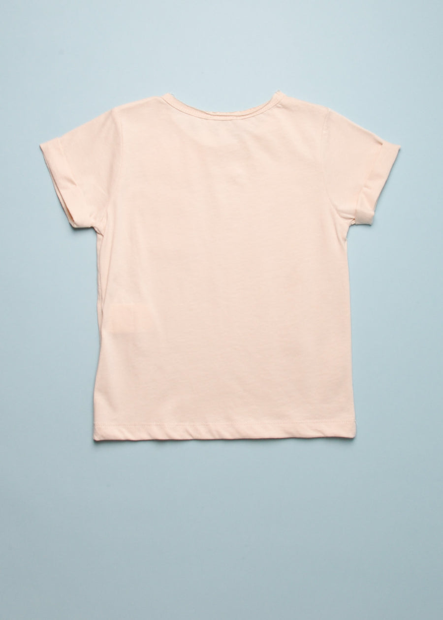 FOLDED SLEEVE TEE- SAND