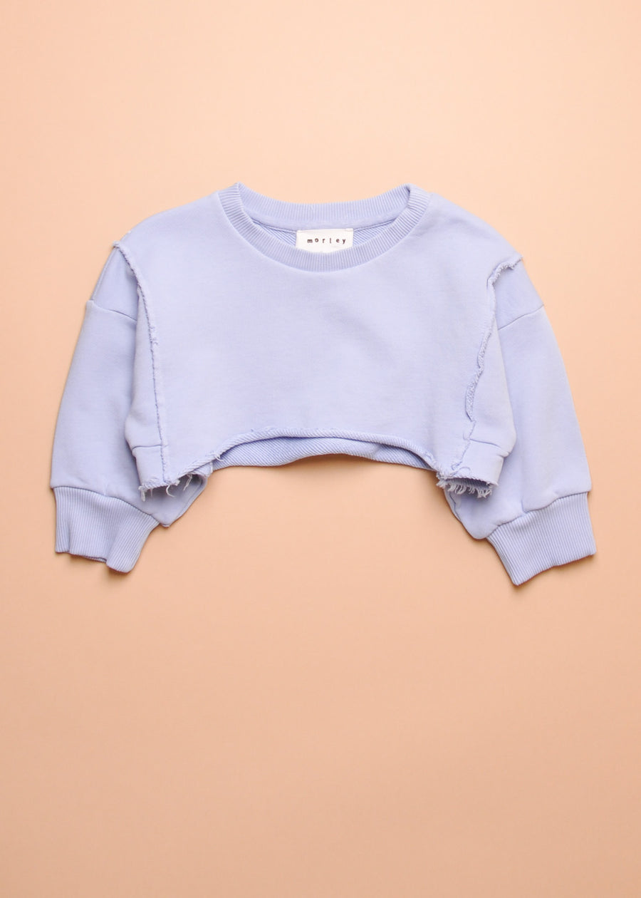 SURF CROP SWEATER - SKY