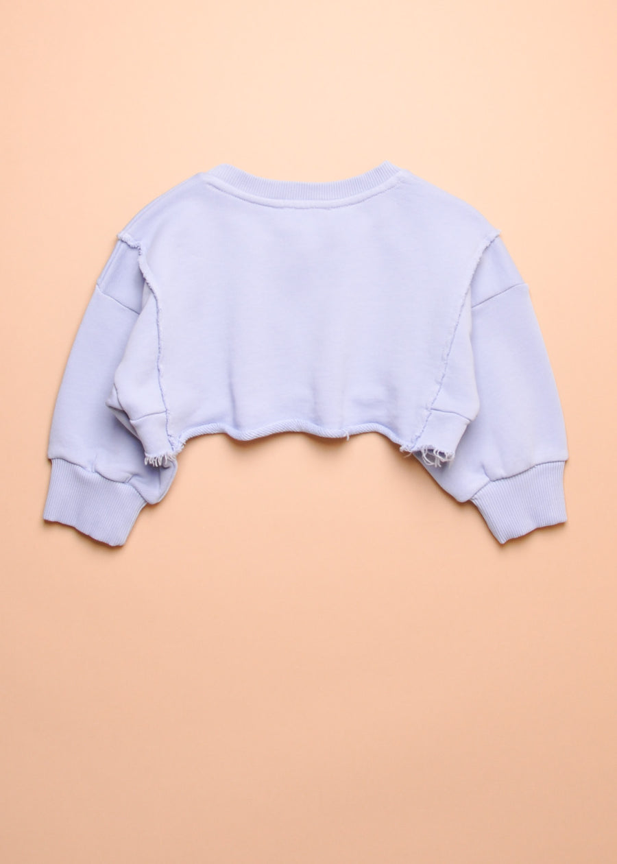 SURF CROP SWEATER - SKY