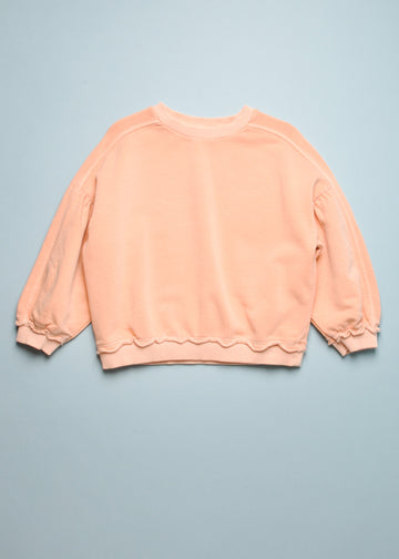 PUFF SLEEVE FADED SWEATSHIRT