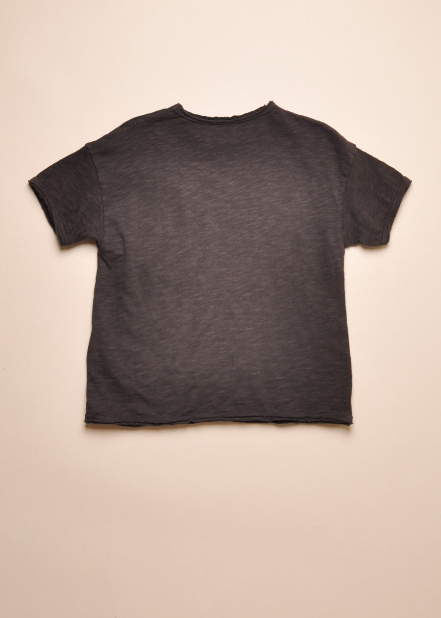 RAW TRIM POCKET TEE - CHARCOAL