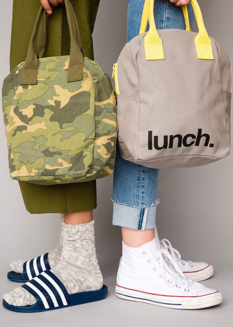 ORGANIC ZIPPER LUNCH BAG - CAMO