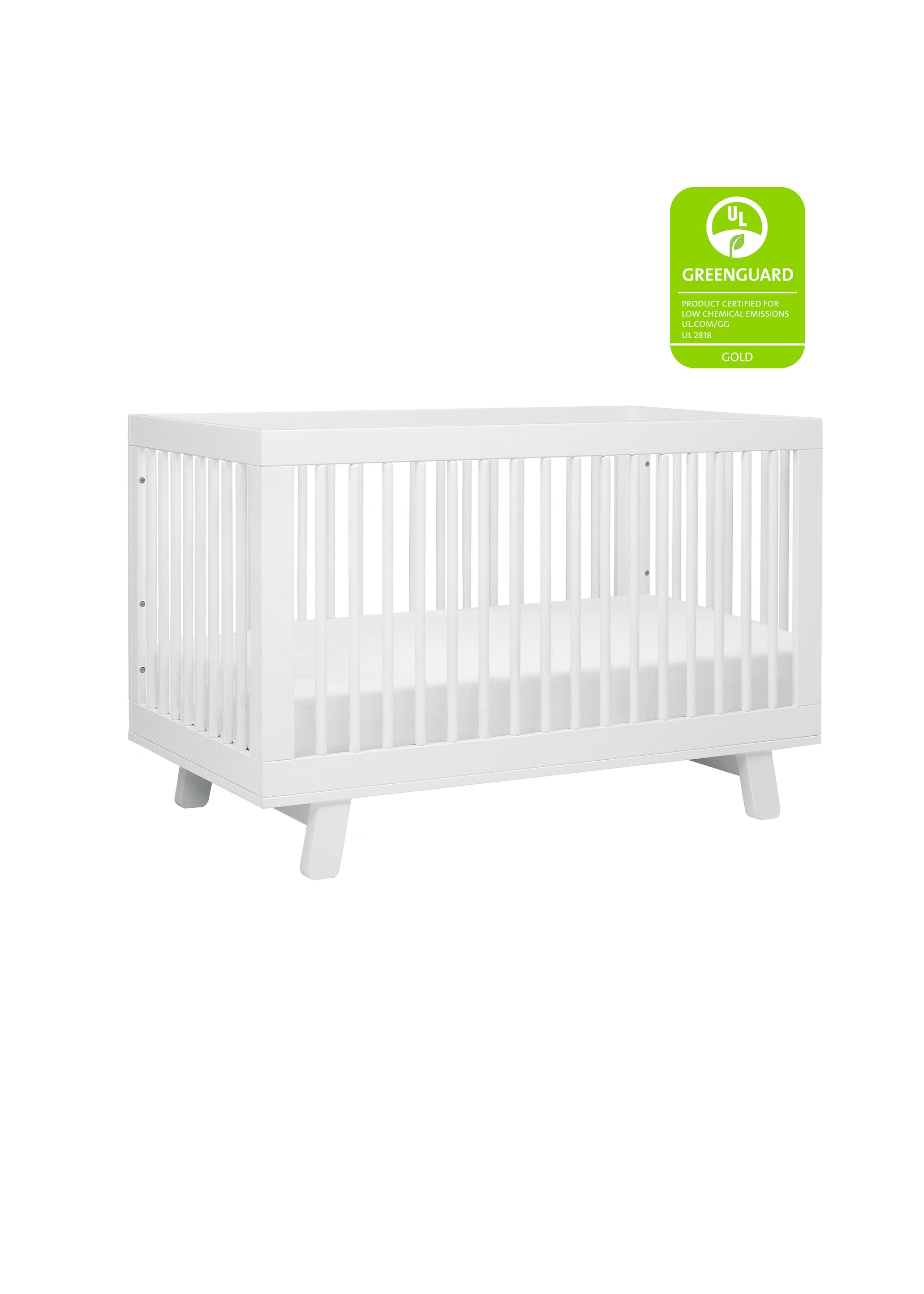 HUDSON 3-IN-1 CONVERTIBLE CRIB WITH TODDLER BED CONVERSION KIT - WHITE