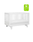 HUDSON 3-IN-1 CONVERTIBLE CRIB WITH TODDLER BED CONVERSION KIT - WHITE