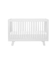 HUDSON 3-IN-1 CONVERTIBLE CRIB WITH TODDLER BED CONVERSION KIT - WHITE.