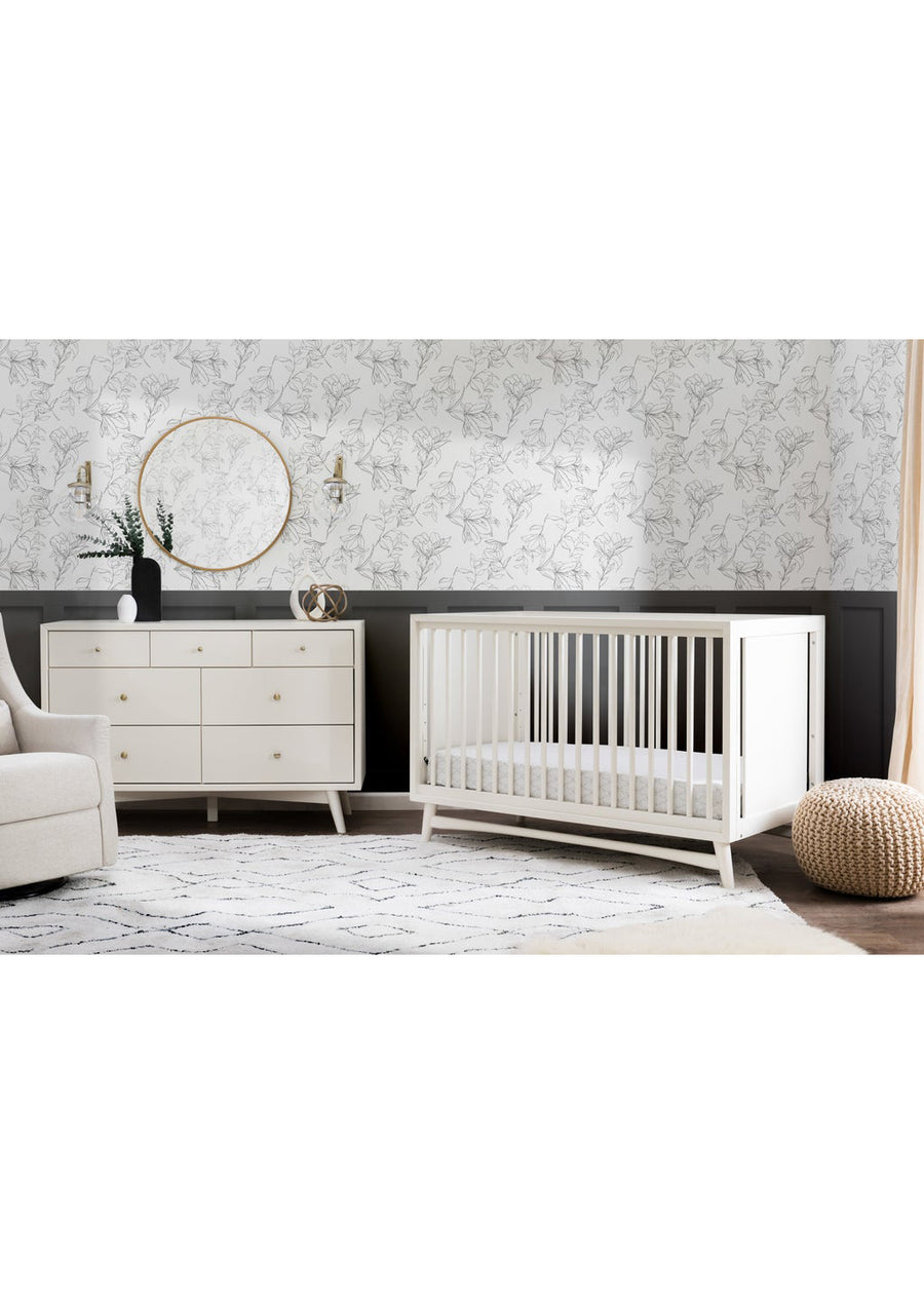 PEGGY 3 IN 1 CONVERTIBLE CRIB WITH TODDLER BED CONVERTIBLE KIT
