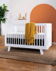 HUDSON 3-IN-1 CONVERTIBLE CRIB WITH TODDLER BED CONVERSION KIT - WHITE