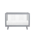 HUDSON 3-IN-1 CONVERTIBLE CRIB WITH TODDLER BED CONVERSION KIT - GREY/WHITE