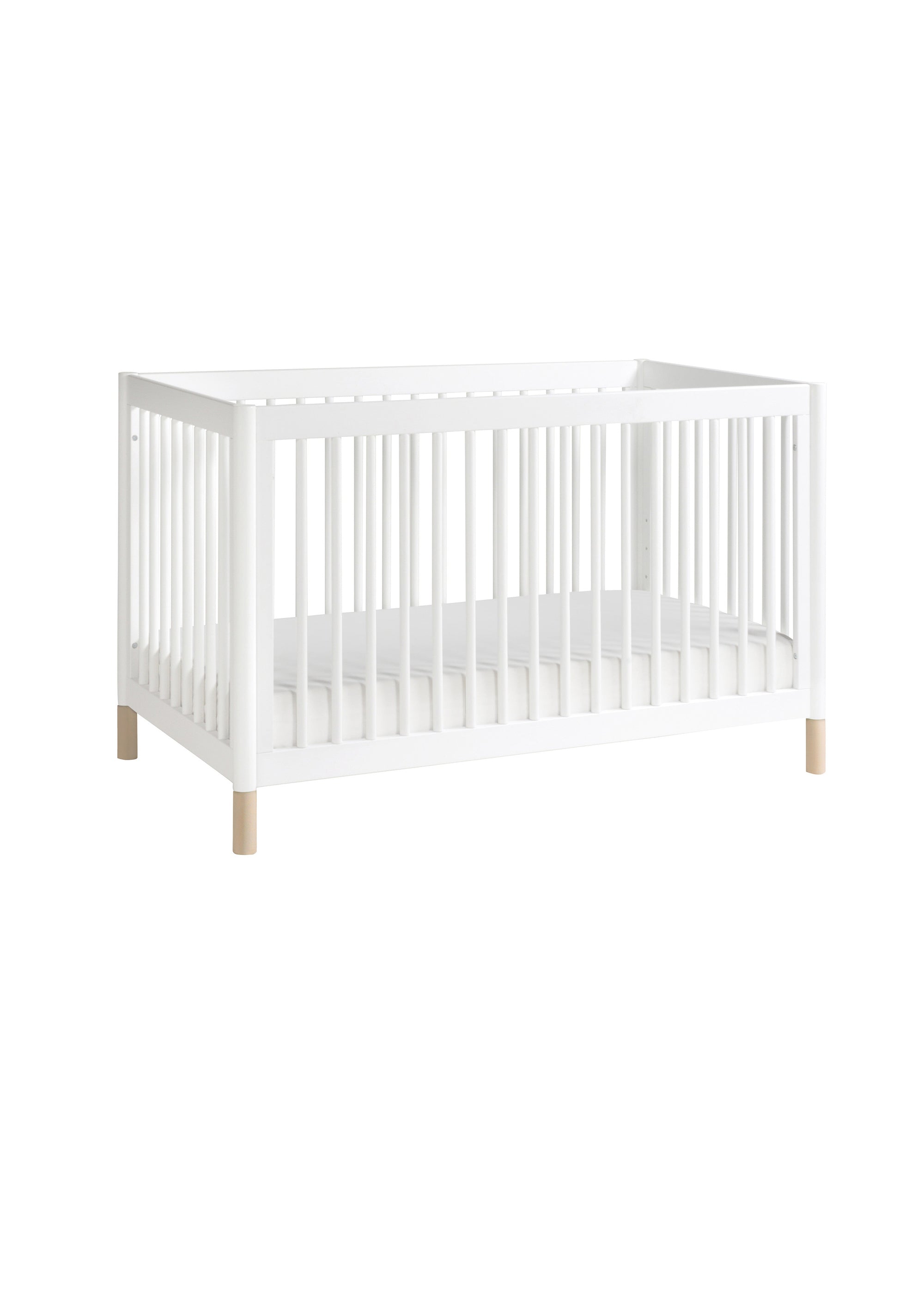 GELATO 4-IN-1 CONVERTIBLE CRIB WITH TODDLER BED CONVERSION KIT - WHITE
