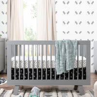 HUDSON 3-IN-1 CONVERTIBLE CRIB WITH TODDLER BED CONVERSION KIT - GREY