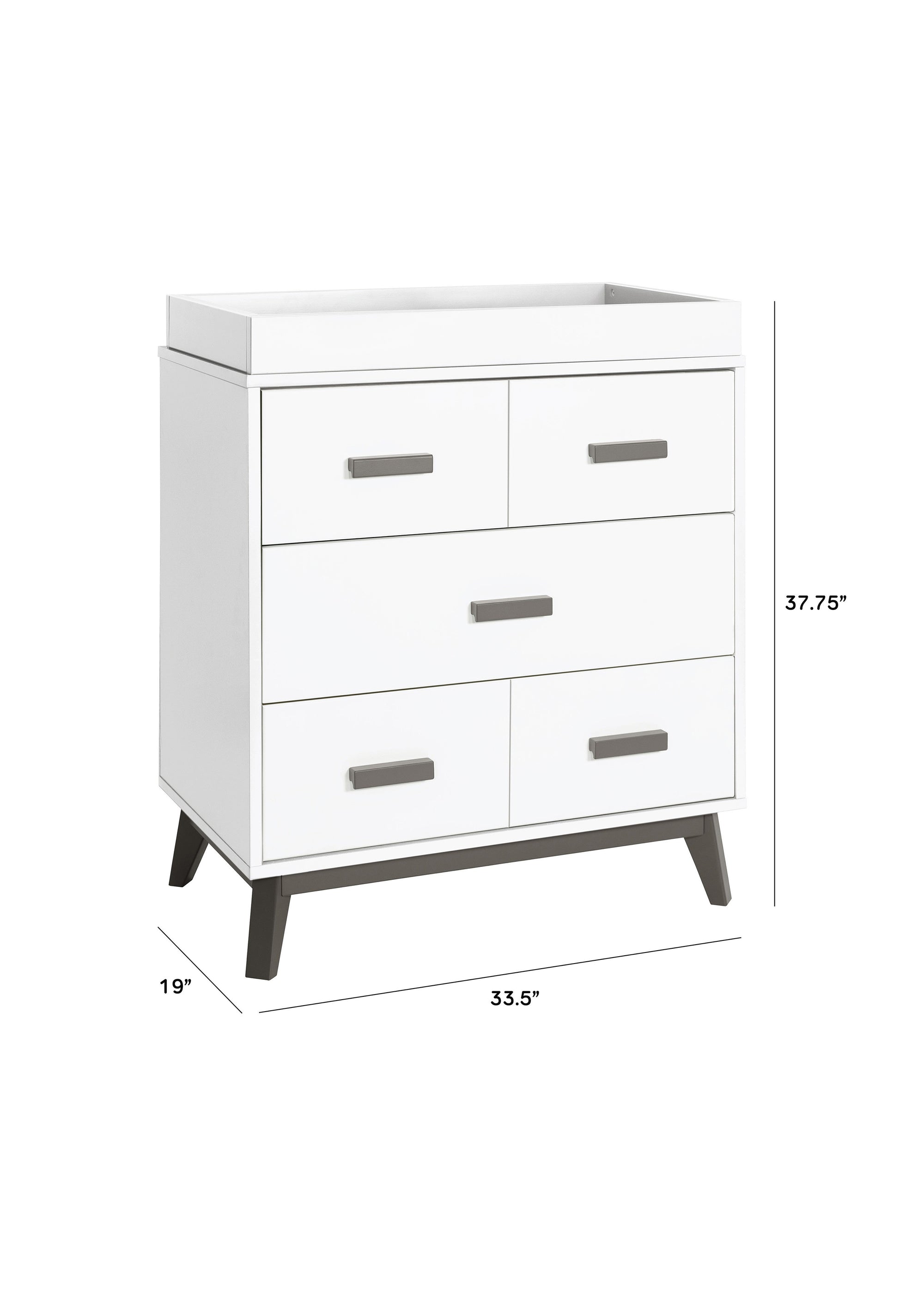 SCOOT 3-DRAWER CHANGER DRESSER WITH REMOVABLE CHANGING TRAY - COLOR OPTIONS