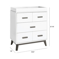 SCOOT 3-DRAWER CHANGER DRESSER WITH REMOVABLE CHANGING TRAY - COLOR OPTIONS