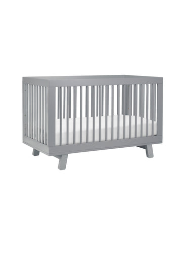 HUDSON 3-IN-1 CONVERTIBLE CRIB WITH TODDLER BED CONVERSION KIT - GREY