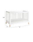 GELATO 4-IN-1 CONVERTIBLE CRIB WITH TODDLER BED CONVERSION KIT - WHITE