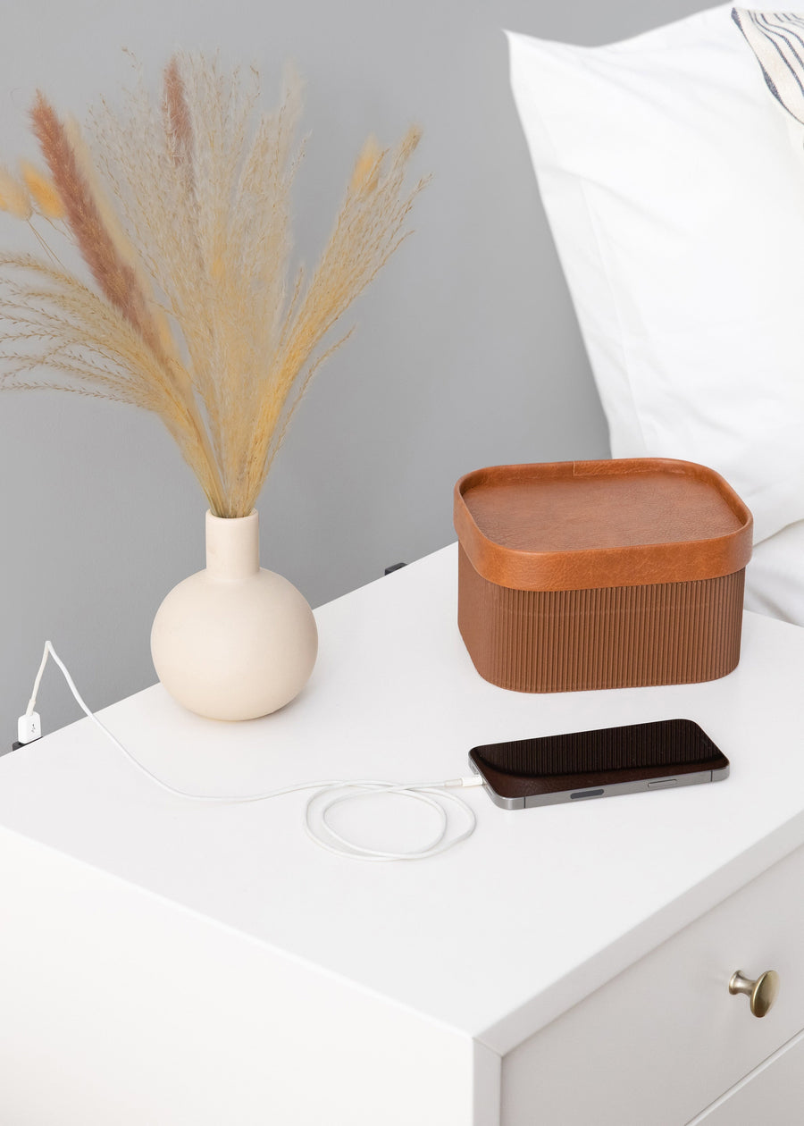PALMA ASSEMBLED NIGHTSTAND WITH USB PORT - WARM WHITE