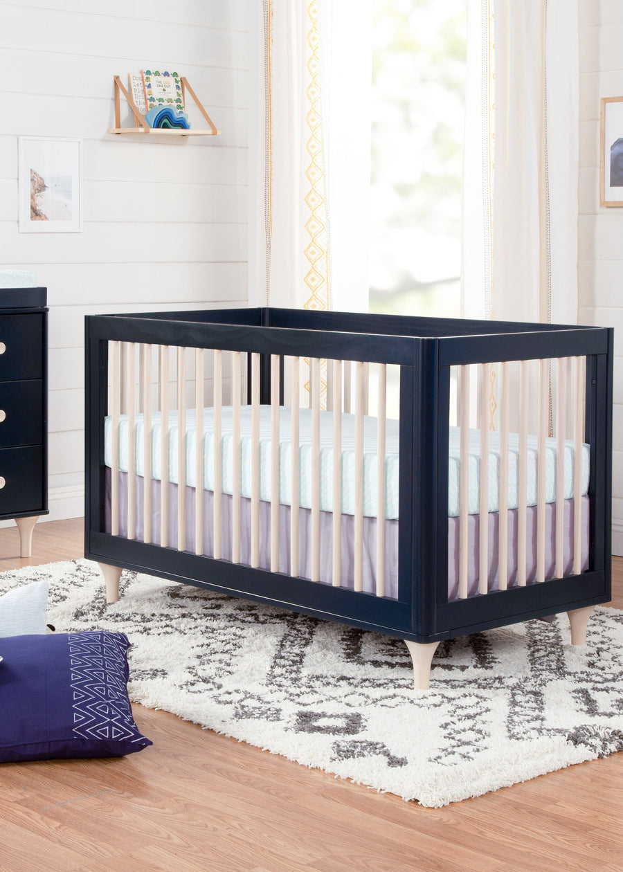 LOLLY 3-IN-1 CONVERTIBLE CRIB - NAVY/WASHED NATURAL