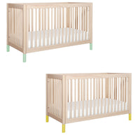 GELATO 4-IN-1 CONVERTIBLE CRIB WITH TODDLER BED CONVERSION KIT - WASHED NATURAL