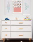 LOLLY 6 DRAWER ASSEMBLED DOUBLE DRESSER - BLACK/WASHED NATURALLOLLY 6 DRAWER ASSEMBLED DOUBLE DRESSER - WHITE/NATURAL