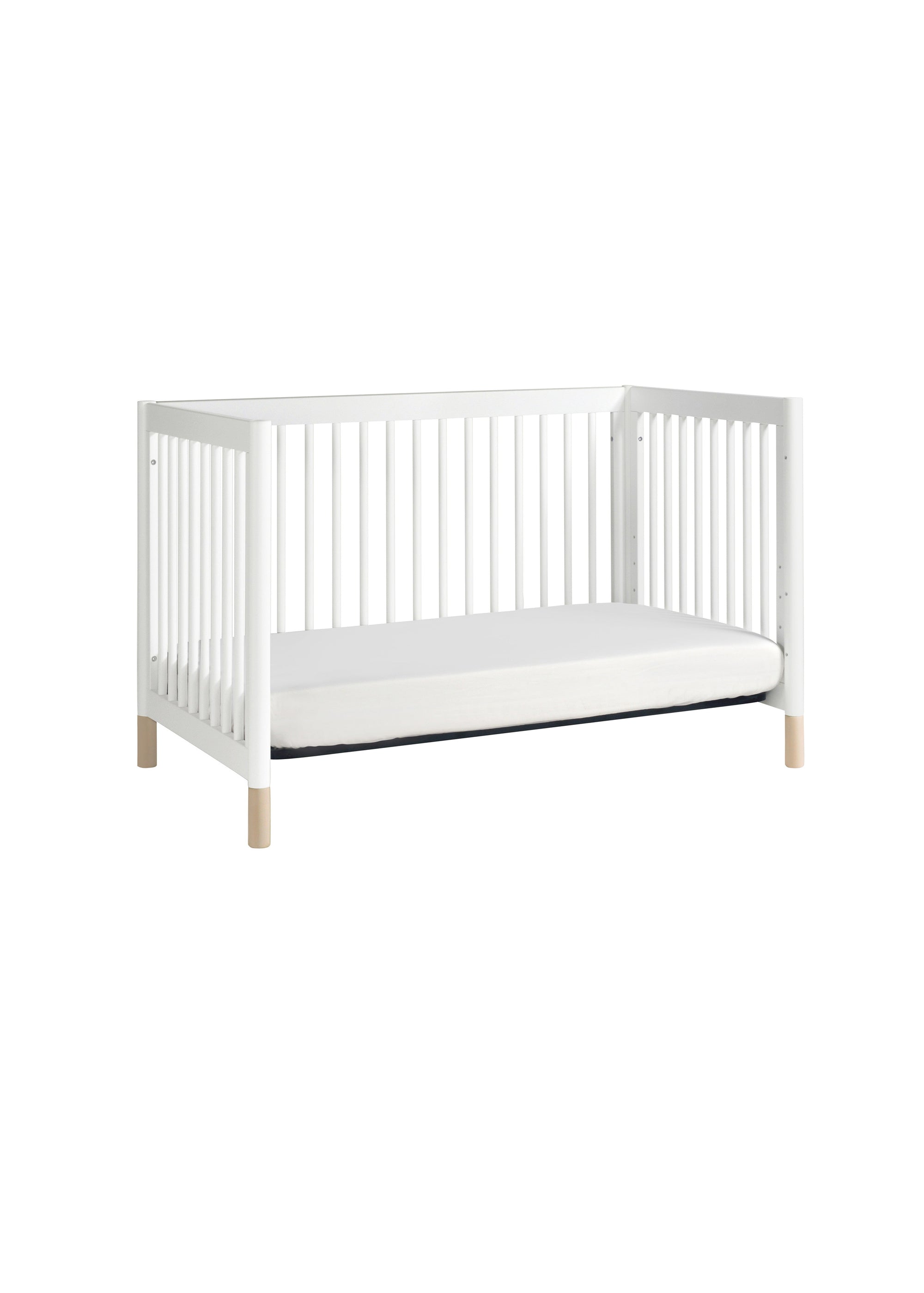 GELATO 4-IN-1 CONVERTIBLE CRIB WITH TODDLER BED CONVERSION KIT - WHITE