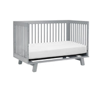 HUDSON 3-IN-1 CONVERTIBLE CRIB WITH TODDLER BED CONVERSION KIT - GREY