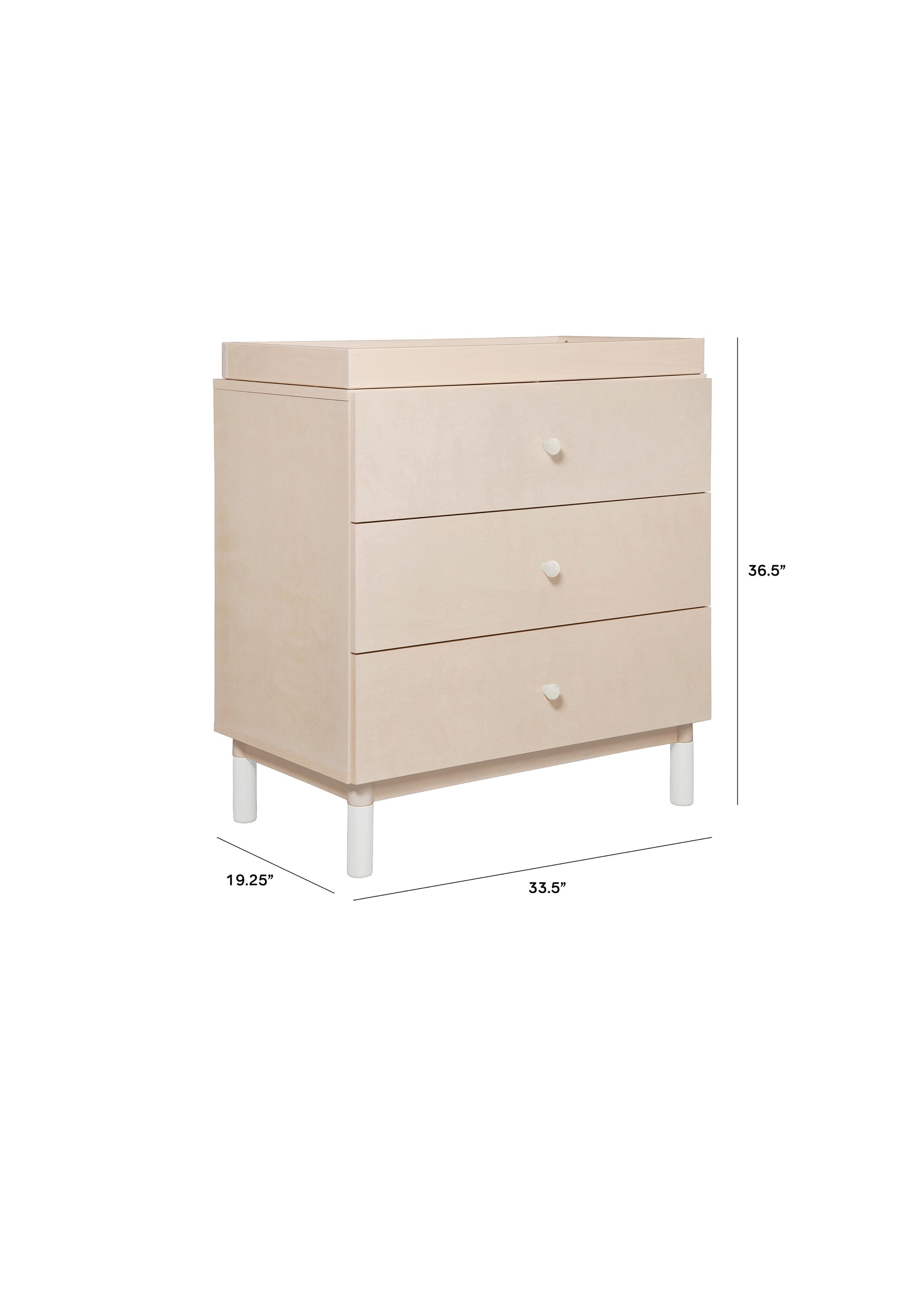 GELATO 3 DRAWER CHANGER DRESSER - WASHED NATURAL