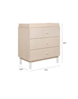 GELATO 3 DRAWER CHANGER DRESSER - WASHED NATURAL