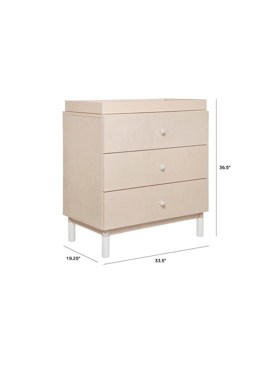 GELATO 3 DRAWER CHANGER DRESSER - WASHED NATURAL