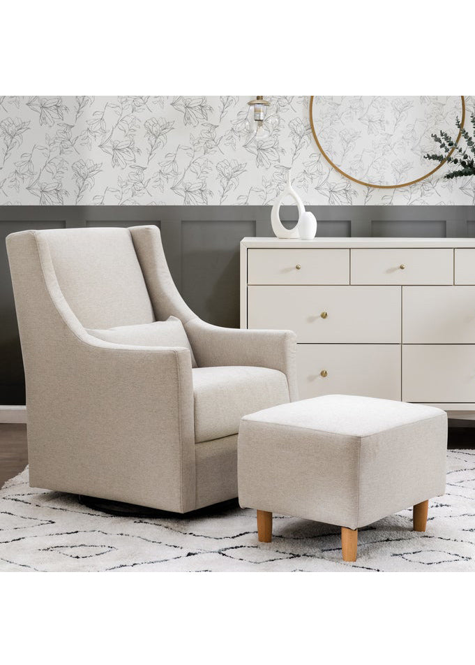 TOCO SWIVEL GLIDER AND OTTOMAN IN ECO-PERFORMANCE FABRIC