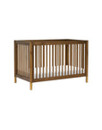 GELATO 4-IN-1 CONVERTIBLE CRIB WITH TODDLER BED CONVERSION KIT - NATURAL WALNUT AND GOLD FEET