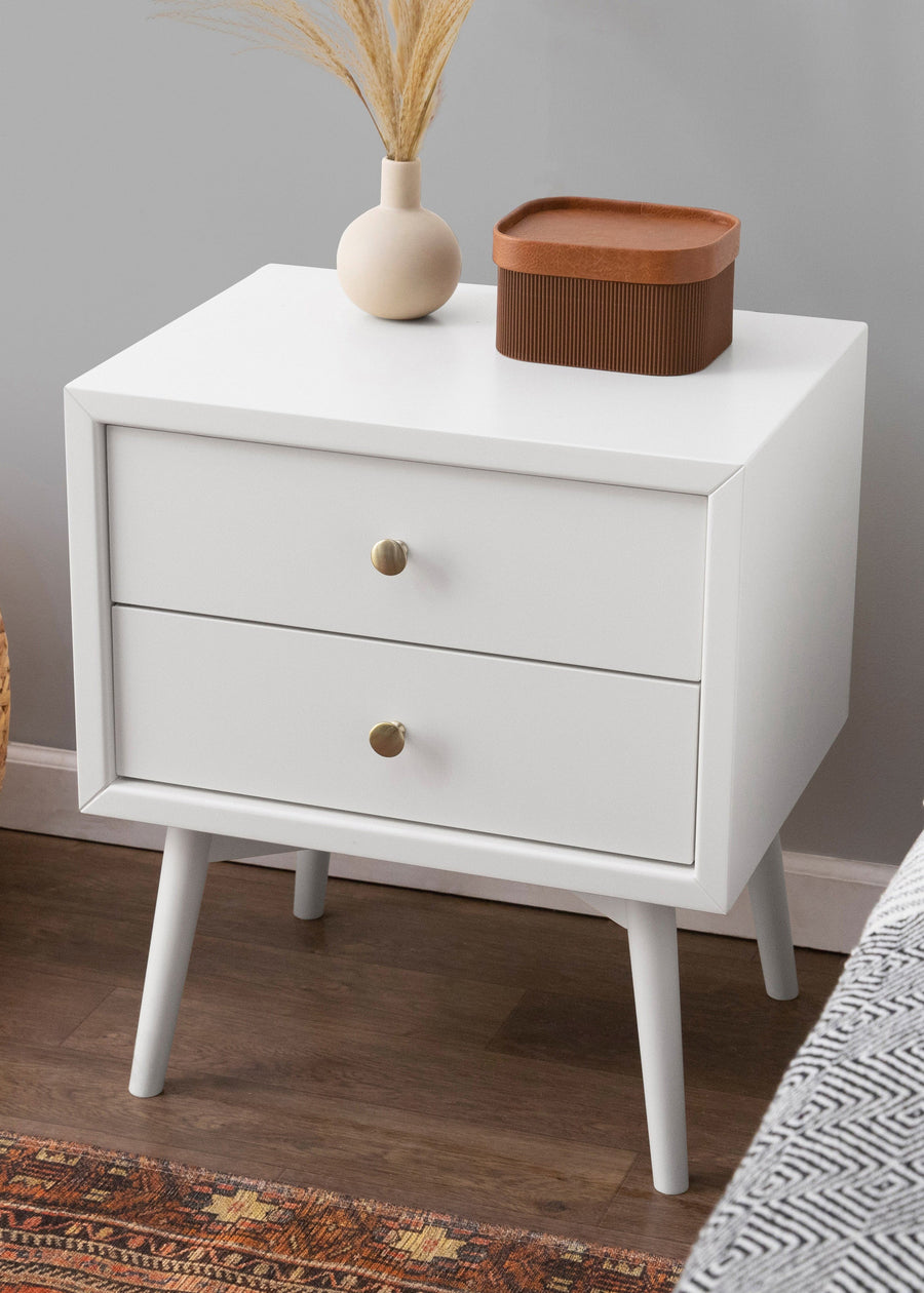 PALMA ASSEMBLED NIGHTSTAND WITH USB PORT - WARM WHITE