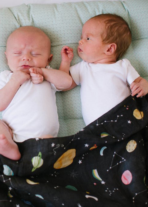 LUXE MUSLIN SWADDLE - PLANETS